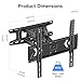 Suptek Full Motion TV Wall Mount for 32-60 Inch TVs, Swivel & Tilt Adjustable Bracket, Dual Articulating Arms, Fits 16