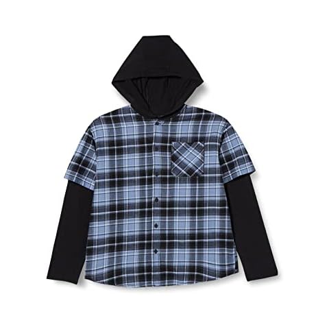 Camisa United Colors of Benetton 5BYVCQ00P Fantasía Escocesa Negra 941 para Niños Cover