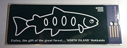 �ނ�X�e�b�J�[No.20 Fisfes,the gift of the great forest�cNORTH ISLAND Hokkaido 20×8cm NORTH ISLAND