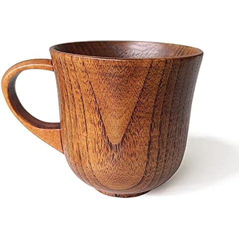 CTIGERS Handmade Wooden Coffee Mugs Elegant Camphorwood Cup Best Gift for Coffee Fanatic 10 fl oz Cover