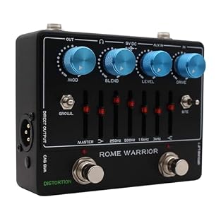 Dual Distortion Circuits: This bass effects pedal features two distortion modes, with a Mod knob to blend both tones. Ideal for crafting sounds from pop to heavy genres. 6-Band Active EQ: Precise control over bass frequencies with ±12dB adjustments a...