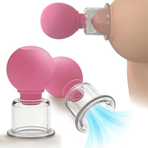 Nipple Sucker Toys Suction Cupping for Women Pleasure 1 Pair Silicone Nipple Pump Stimulates Sucking Sensory Toys Breast Sucker Toy Stimulator Cups Adult Sex Toys for Couples Stimulation Play