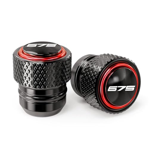 Carretes de brazo oscilante CNC para motos 675SR-R, 675NK y 675SS 2024-2025 con tapas de válvulas
