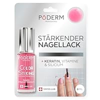 PODERM Nagelhärter Lack - Gloss Shine | Repariert und Stärkt durch Semipermanenten Nagellack Geschädigte und Geschwächte Nägel | Biotin und Keratin | Entwickelt von einem Podologen in der Schweiz