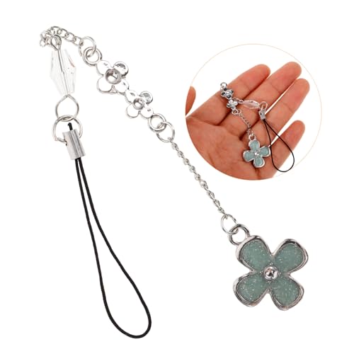 OKUMEYR Four Leaf Mobile Phone Chain Phone Hanging Ornament Cellphone Strap Phone Case Chain Phone Ornament Phone Decoration Phone Charm Phone Back Decor Key Ring Pendant Bag Charm