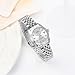 BUREI Women's Golden Watch Silver Stainless Steel Classic Quartz Women Watches with Date Fashion Business Small Face Diamond Waterproof Ladies Watches,Gift for Women