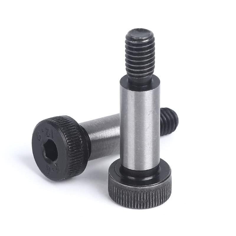 Clamping Knob Bolt Screws,5pcs M8 Dia 10mm Hexagon Plug Screw Shaft Grade 12.9 Steel Hex Hexagon Socket Cap Head Shoulder Roller Bearing Screw Bolt(10*M8*100mm)