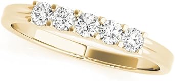 Shared Prong Half Eternity Ring | 0.25ct to 2.00ct D/VVS Lab Diamond | 9K/18K Gold & 950 Platinum | UK Hallmarked | Gift for Women