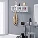 Giantex Hanging Shelf with Hooks Wall Mount Cubby Organizer with 4 Hooks and Storage for Entryway, Hallway, Dining Room Furniture (White)