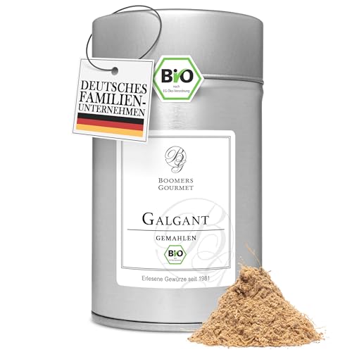 Boomers Gourmet - BIO Galgant Pulver Galgant Bio gemahlen - Gewürzdose - 50 g