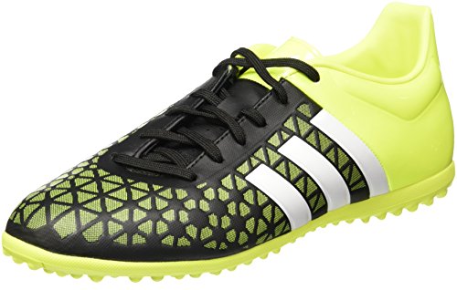 adidas Ace 15.3 TF J - Botas para niño, Color Negro/Blanco/Amarillo, Talla 36