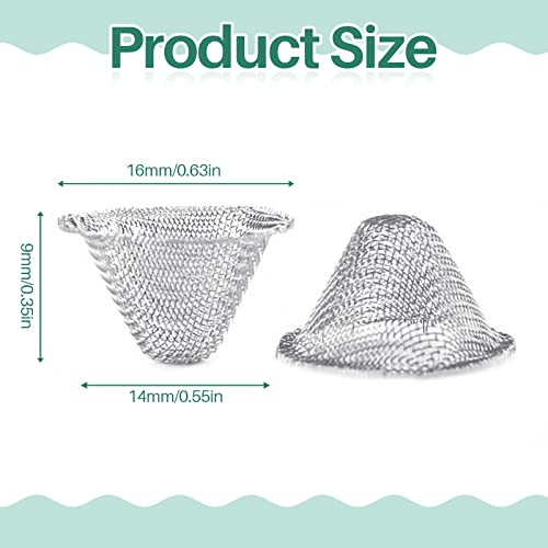 Stainless Steel Screens 3/4 Inch Conical Design Bowl Screen Filters Metal Filters Screens Filters, Adjustable Size (40 Pcs) #TOP1
