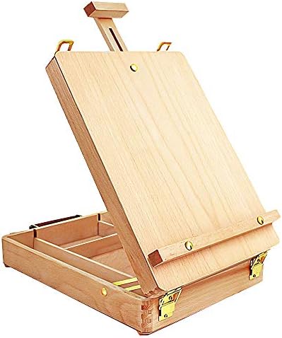 Tabletop Easel Art Easel Desktop Easel for Painting, Premium Wooden Sketchbox Easel, Desktop Painting Easel for Student Artist Beginner