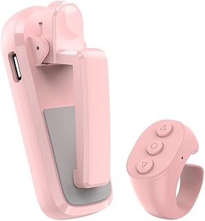 Volteador de página con control remoto inalámbrico, para tabletas Kindle, dispositivos móviles, giradores de página, rango de 5 m para grabación de video de cámara (Jx-07 rosa)
