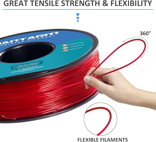Image of GIANTARM TPU Filament 1.75 mm for 3D Printer 1 kg Red