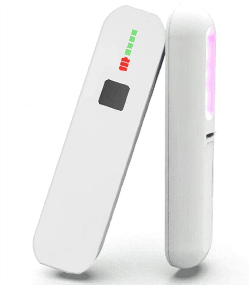 2 PCS, LED Light Clean Wand Hand-Held, Mini Size, Non-Ozone, USB Rechargeable, Safety Inverted Auto ShutoffPortable
