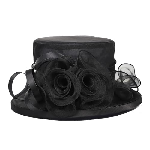 Sombrero floral para mujer para fiesta de té miniatura 4