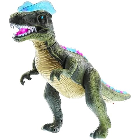 Mozlly Big Tyrannosaurus Rex Realistic Remote Control Dinosaur Toy with Sound and Lights - Roaring and Walking Dinosaur Toys For Boys And Girls, Kids Robot Dinosaur T Rex Toy - Color May Vary, 17 inch Cover