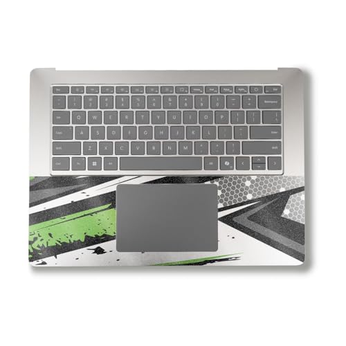 Image of Glossy Glitter Laptop Skin Compatible with Alienware M18 R2 (2024) - Grunge Green - Premium 3M Vinyl Protective Wrap Decal Cover - Easy to Apply | Crafted in The USA by MightySkins