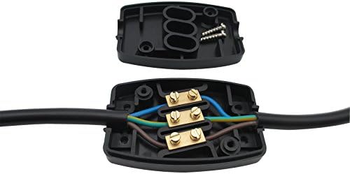 BlueXP 2 Pack Electrical Junction Box 3 Terminal Flex Cable Connector 13A250V Cable Joiner Box for Lighting Electrical Control Machinery Wire Joints LED Electrical Junction Box Black