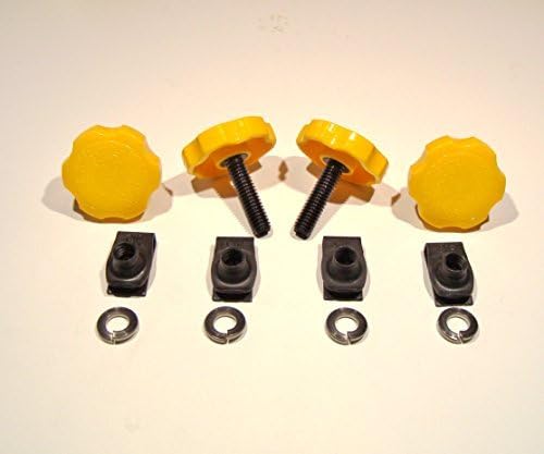 HDsmallPARTS/LocEzy® Yellow 1996-2013 Saddlebag Mounting Hardware/Knobs are replacement/compatible for Saddlebag Quick Release Pins on Harley-Davidson Touring Motorcycles