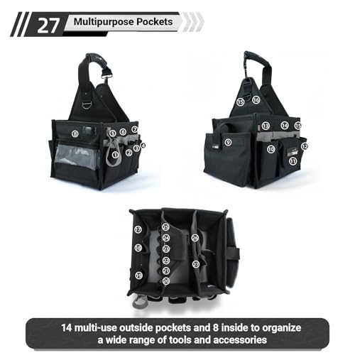 Image of MELOTOUGH Tool Pouch Bag 24-Pocket with Waterproof Base