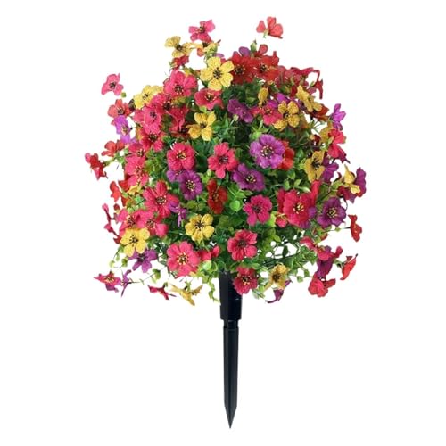 Artificial Flowers Outdoor - Fake Flowers, Faux Silk Flower | Fake Floral Plants, No Fade Faux Plants Decoration for Home Garden
