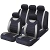 Sakura Car Seat and Headrest Covers Carnaby Grey SS5398 – Full Set Universal Size Elasticated Hems Side Airbag Compatible Washable Easy Fit