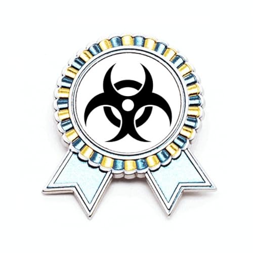 Broche à motif de radiations toxiques M accessoire veste métal pins danger