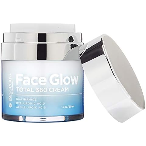Face Glow Total 360 Cream with Alpha Lipoic Acid, DMAE, Vitamin C Ester, Hyaluronic Acid, and Italian Blood Orange Cover