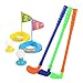 Produktbild Funihut Kinder Spielzeug Mini Golf Set 3 Golfschlaeger, 2 Bälle, 2 Übungslöcher Set - Kinderspiele Gartenspiele, Strandspiele Parkspiele - Geeignet Für Drinnen Und Draußen