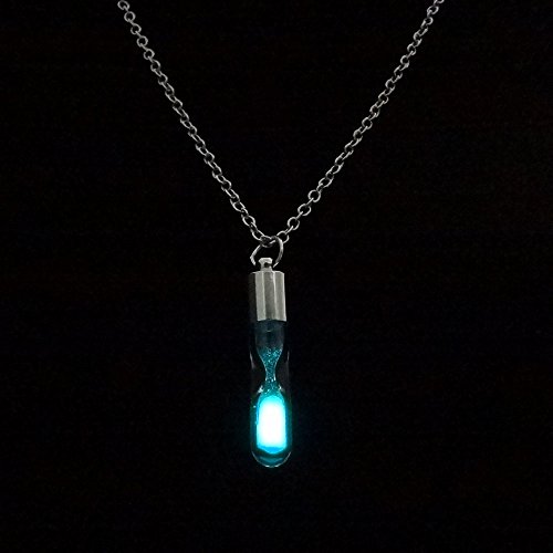 YOOE Romantic Wishing Bottle Luminous Necklace Creative Crystal Drift Bottle Pendant Necklace.Time Hourglass Lovers Manifesto Necklace (Blue) by YOOE - Used condition - Image 6