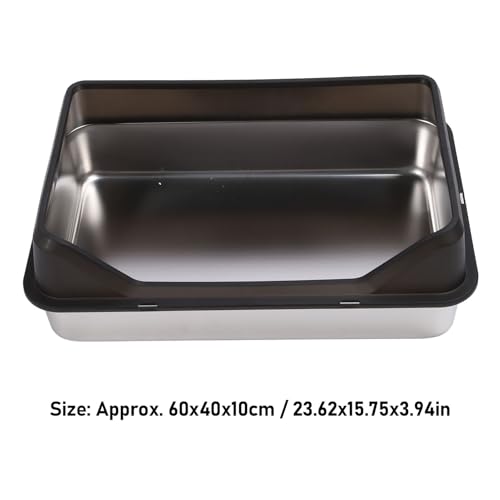 Caixa de Areia para Gatos, à Prova de Vazamentos e Respingos, para Animais de Estimação (Preto)