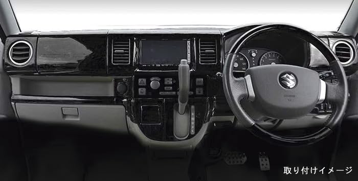 Amazon | HELIOS エブリイ用 DA64V DA64W 3Dインテリアパネル 黒木目