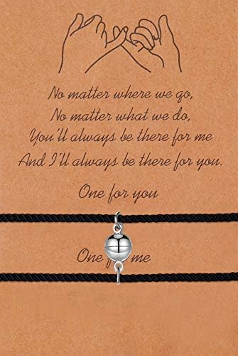 morniface Magnetic Couple Bracelet ， Soulmate Gifts for Boyfriend Girlfriend Romantic Bracelet Set