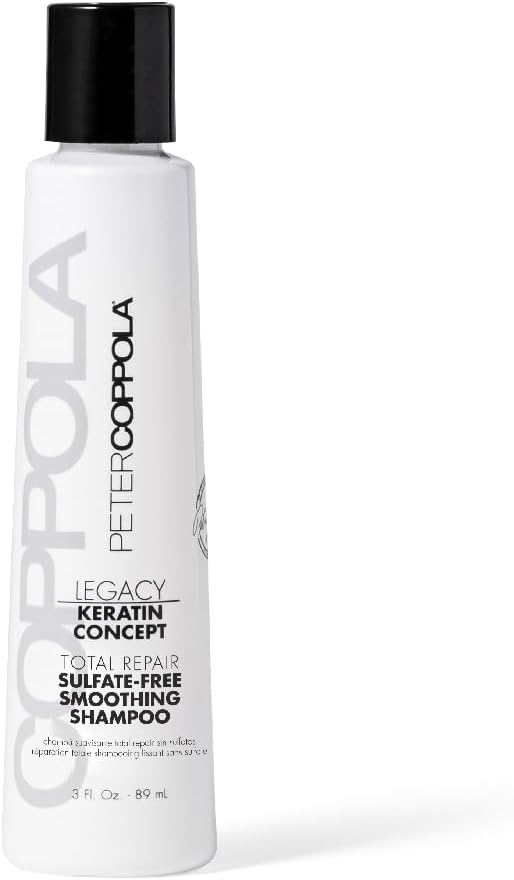 PETER COPPOLA Total Repair Cleansing & Smoothing Sulfate-Free Shampoo - For Color Treated Hair – Color Safe, Sodium Chloride-Free Keratin Shampoo, 3 oz.