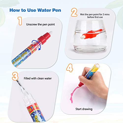 Joyfia Doodle Doodle Mat 100 x 100 cm, met waterpennen, model, fotoboek, aqua-tekenmat voor kinderen, verjaardagscadeau… - Image 6