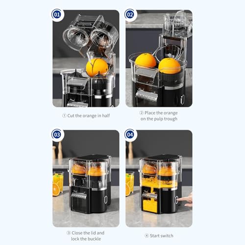 Presse-agrumes électrique portable compact avec brosse de cuisine - 4