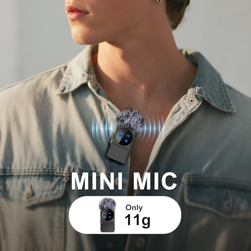 Image of Mini Wireless Lavalier Microphone for iPhone iPad Android with Lightning /USB-C Plug, 80H Work Time Noise Reduction Lapel Mic for Recording, Clip Omni Lav Mic for Video Recording, Tiktok, Youtube, Vlog