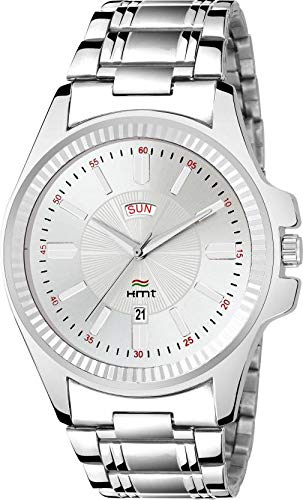 HEMT -White Dial Day n Date Display-HM-GR052-SLV-CH (B07H38J1WY) Amazon Price History, Amazon Price Tracker