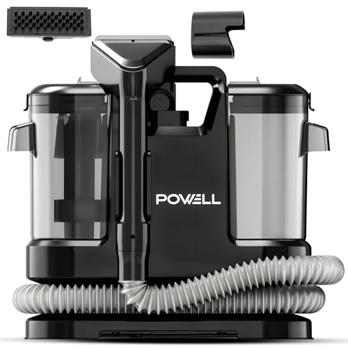 Powell Nettoyeur Tapis Shampouineuse Canapé – Nettoyeur Injecteur Extracteur Portable 450W pour Tapis, Moquette, Canapé, Voiture, Matelas | Séchage...