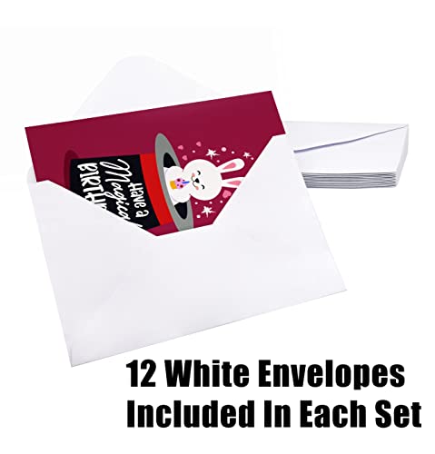 12 Large Children Birthday Cards 5 X 7 Inch – Kids Happy Birthday Cards – 12 Premium Kids Birthday Cards For Him & Her With Illustrated Dogs, Cats, Space Rockets, Planets, And Cute Furry Characters Printed On Thick 350 Gsm Paper – With 12 White Envelopes #TOP4