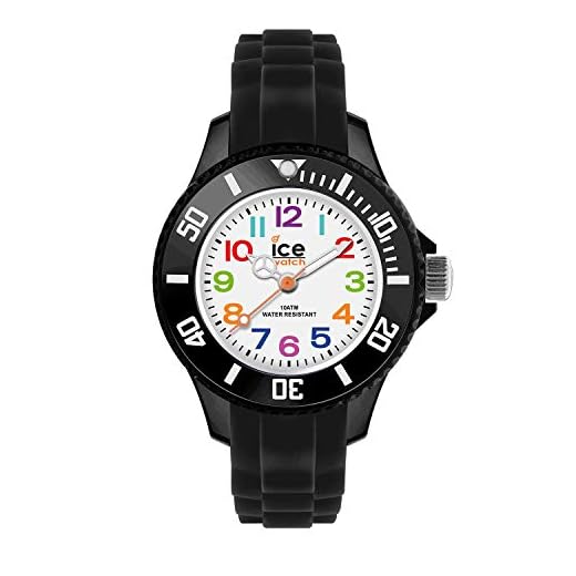 Ice-Watch - ICE mini svart – svart kille klocka med silikonarmband – 000785 (extra small)