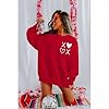GLIGLITTR Women Valentine's Day Sweatshirt XOXO Love Heart Graphic Sweater Shirts Cute Hugs and Kisses Oversized Pullover Top, Red-7, S #1