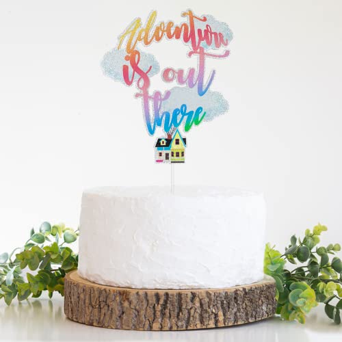 Adventure Is Out There Cake Topper, 2023 Congrats Grad Cake Topper, Movie Up House With Balloons Inspired Graduation Decoration, Travel Theme Cake Décor #TOP2