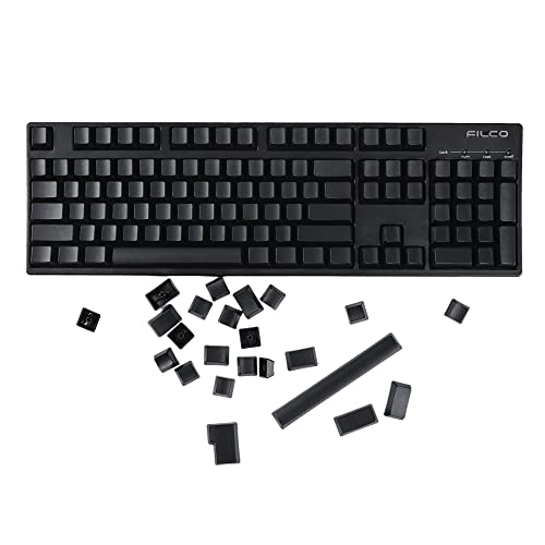 123 Thick PBT ANSI ISO 1.5mm Thickness Blank Keycaps OEM Profile for 108 104 96 87 84 61 68 GMMK KBD75 KBD67 GK64 (Black Blank) 123 OEM Black Blank