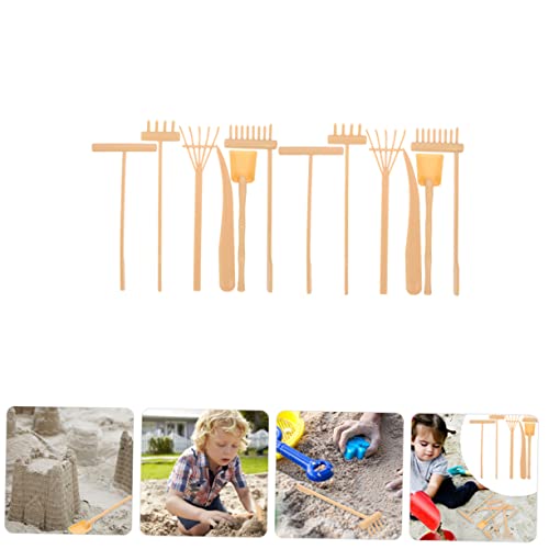 TOPPERFUN 2 Conjuntos De Ferramentas De Meditação Zen Para Jardim Caixa De Areia Ancinho De Jardim D
