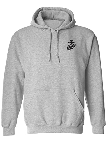 zerogravitee Marines Emblem left chest Adult Hooded Sweatshirt