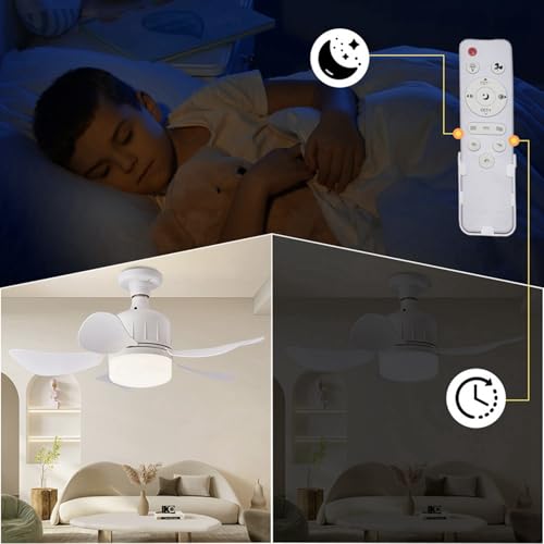 Ventilateur de plafond gradation 85-265V avec télécommande salon