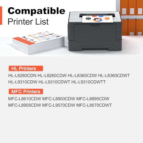 Image of TN431BK TN433BK Replacement for Brother TN433 TN431 Black Toner Cartridge | for HL L8360CDW L8260CDW L9310CDW MFC L8900CDW L8610CDW L8690CDW L9570CDW L8905CDW